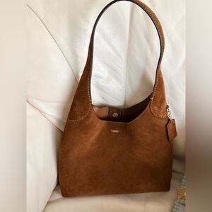 Coach dark brown Suede Brooklyn 28 Hobo Bag - HOT ITEM excellent